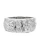 Vintage Diamond Etched Milgrain Ring in White Gold